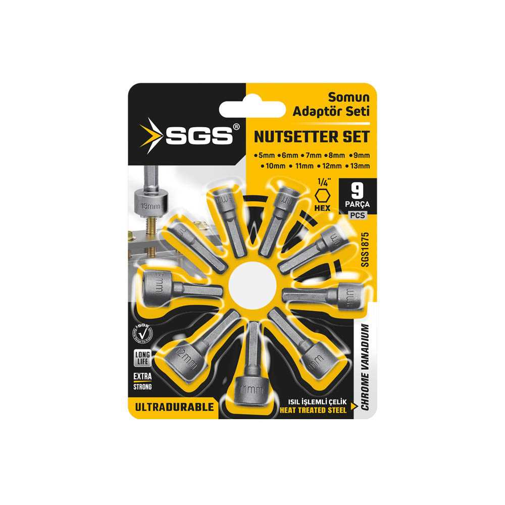 SOMUN ADAPTÖRÜ SETİ 9 PARÇA